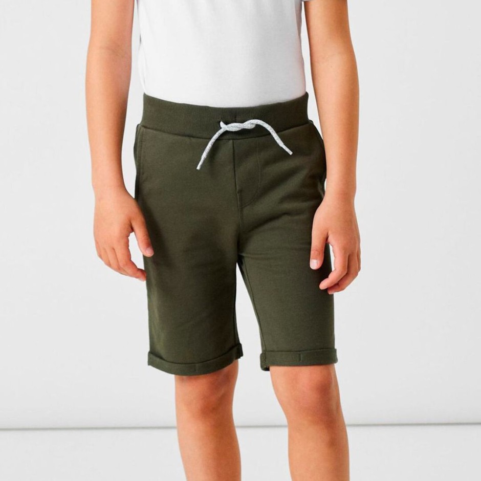 NAME IT  NKMVERMO LONG SWE SHORTS UNB 13201050-DEEP DEPTHS Κhaki