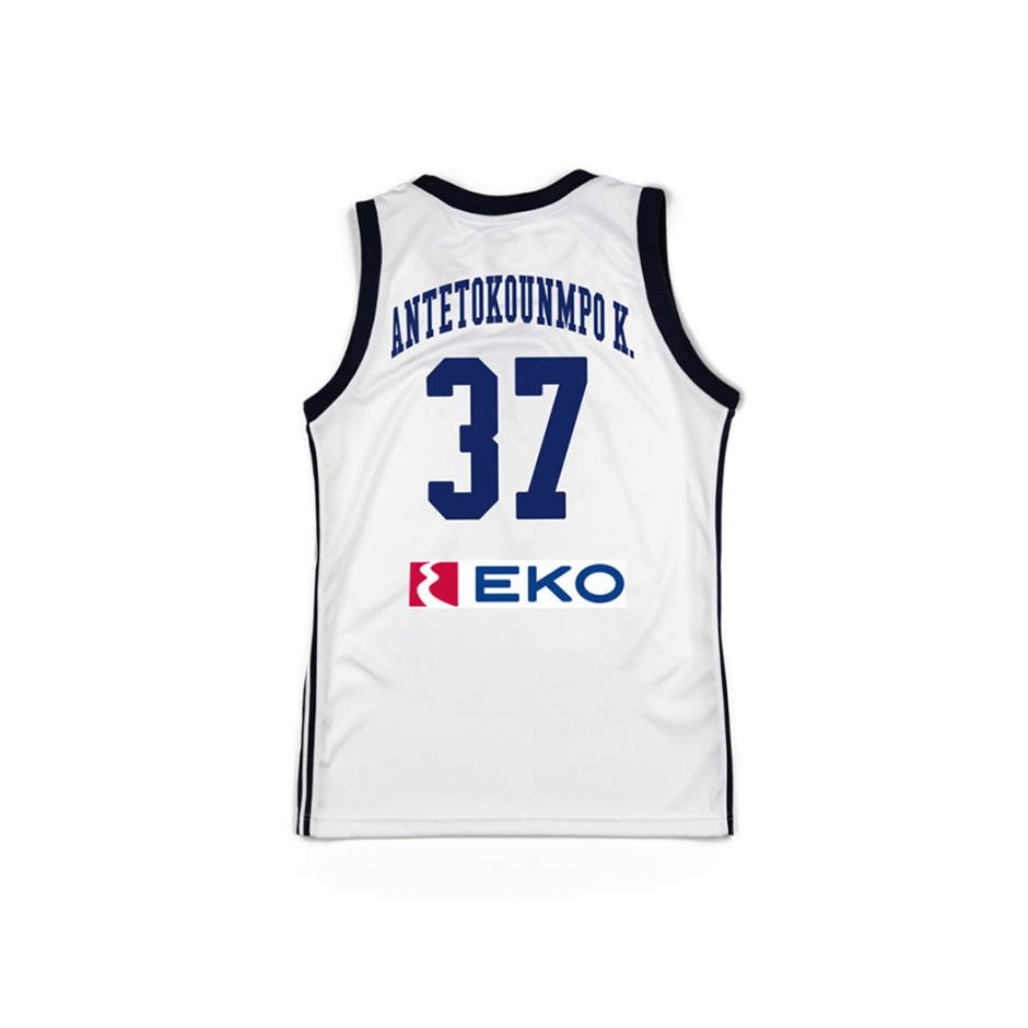 GSA GAME SHIRT OFFICIAL UNIFORM KID-37 KOSTAS ANTETOKOUNMPO 17-93065-WHITE Λευκό