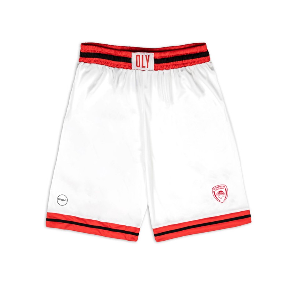 GSA KIDS OFFICIAL SHORT OLYMPIACOS B.C. 17-473202-02 WHITE Λευκό