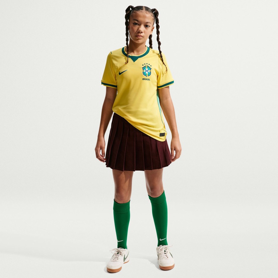 Παιδική Εμφάνιση Ποδοσφαίρου Κίτρινη - Nike Brazil 2026 Stadium Home