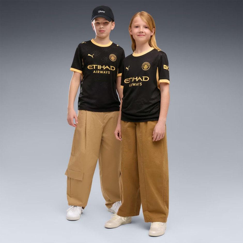 Παιδική Εμφάνιση Ποδοσφαίρου Μαύρη - PUMA Manchester City 26/27 Away Jersey
