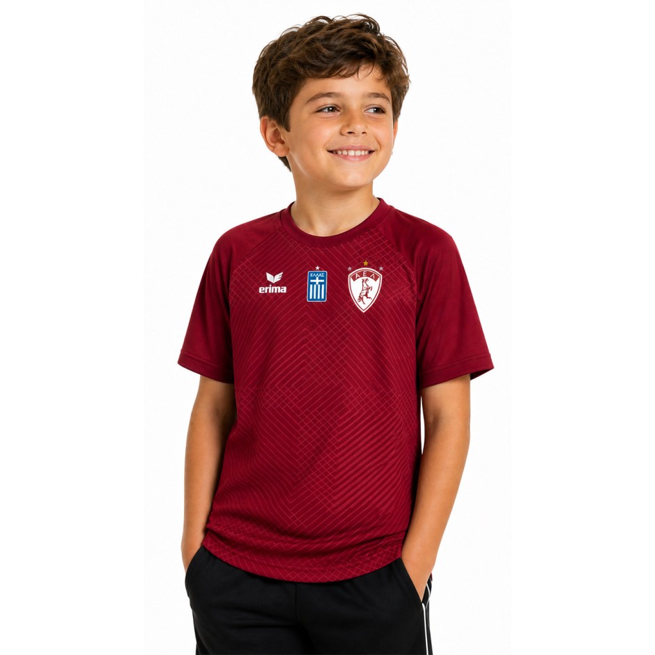 Παιδική Εμφάνιση Ποδοσφαίρου Βυσσινί - AEL FC Erima Home Jersey