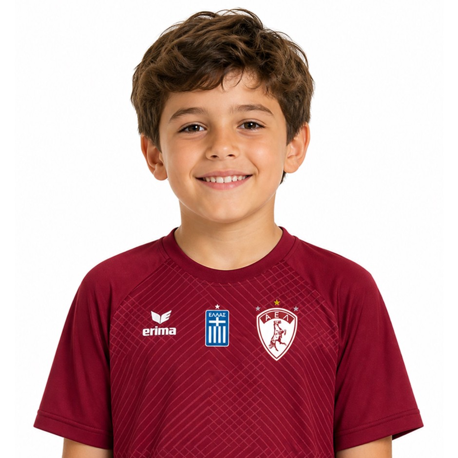 Παιδική Εμφάνιση Ποδοσφαίρου Βυσσινί - AEL FC Erima Home Jersey