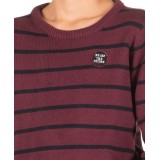 FUNKY BUDDHA BOYS' CREW NECK PULLOVER FBB302-09219-BURGUNDY Μπορντό