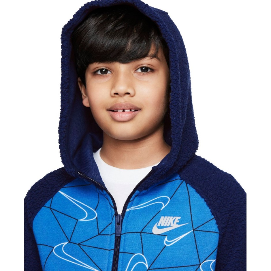 NIKE B NSW FZ CLUB WZ AOP DJ5522-492 Μπλε