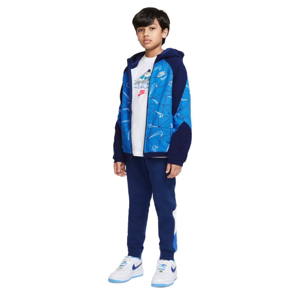 NIKE B NSW FZ CLUB WZ AOP DJ5522-492 Μπλε
