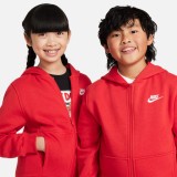 Nike Sportswear Club Fleece Κόκκινο - Παιδική Ζακέτα  Εικόνα 1