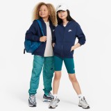 NIKE K NSW CLUB FLC HD FZ LS LBR FD3004-410 Blue Image 3