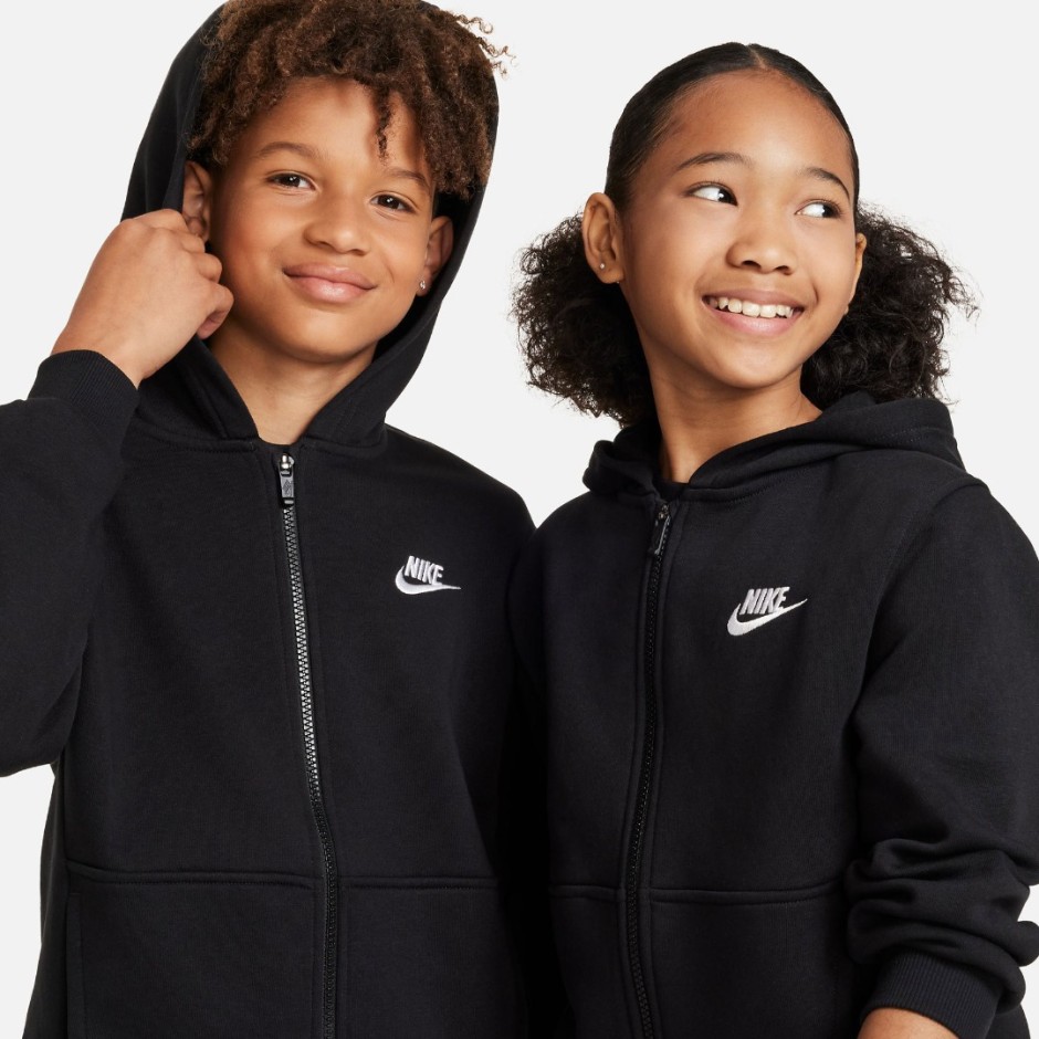 Παιδική Ζακέτα Μαύρη - Nike Sportswear Club Fleece