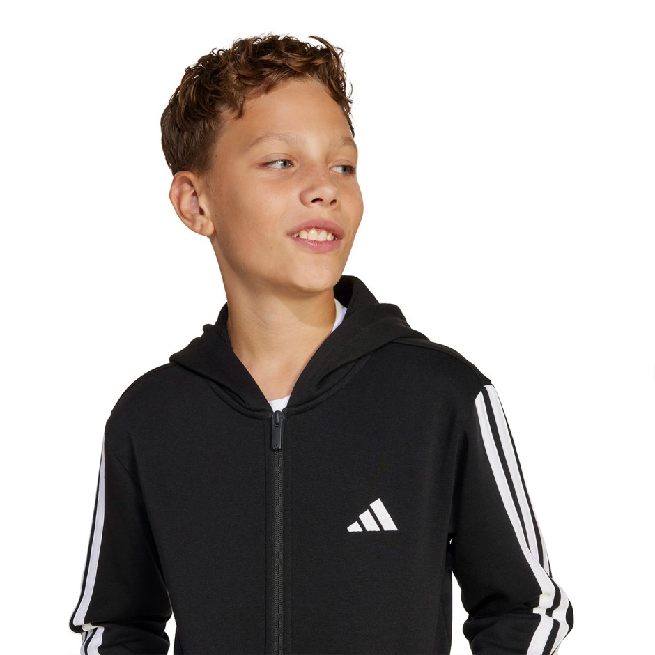 Παιδική Ζακέτα Μαύρη - adidas Sportswear Essentials 3-Stripes Fleece