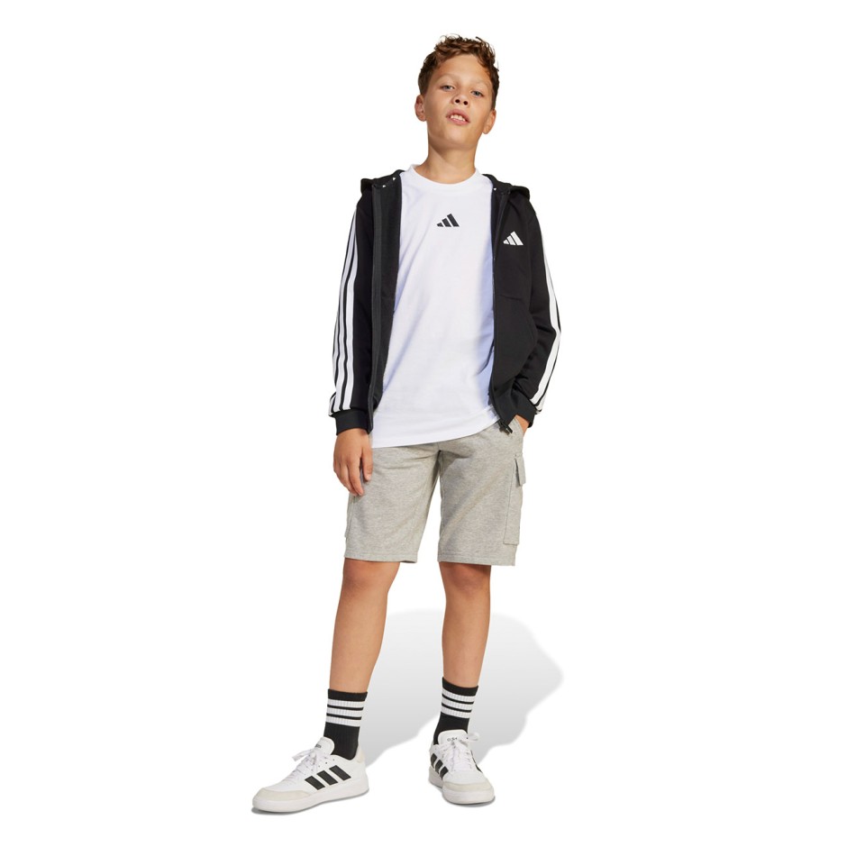 Παιδική Ζακέτα Μαύρη - adidas Sportswear Essentials 3-Stripes Fleece