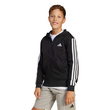 Παιδική Ζακέτα Μαύρη - adidas Sportswear Essentials 3-Stripes Fleece