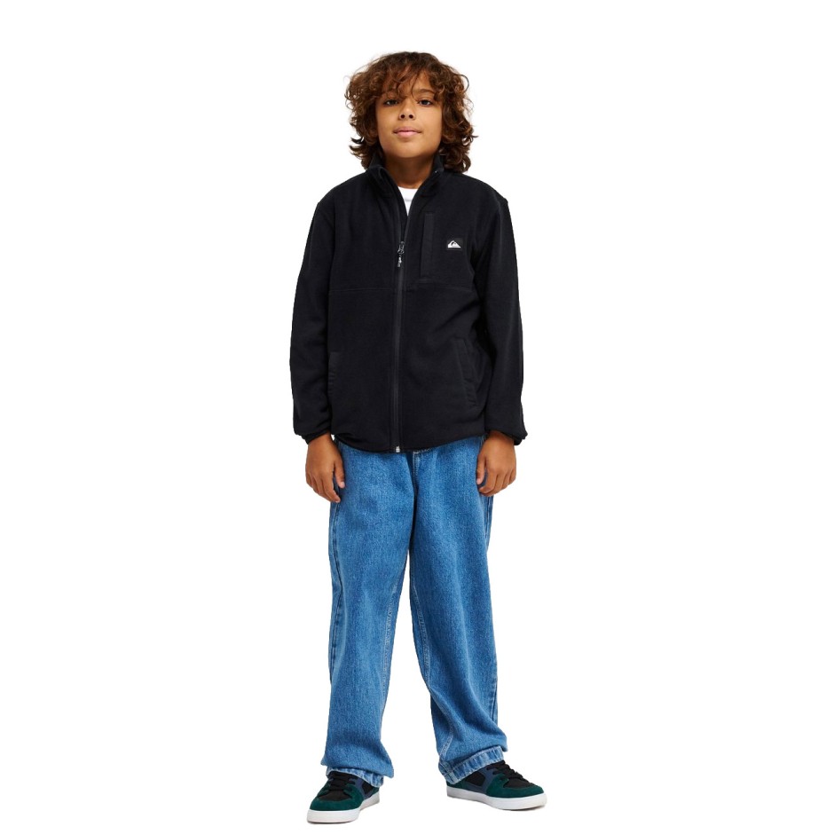 Kids' Full-Zip Fleece Black - Quiksilver No Destination