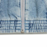 Βρεφικό Μπουφάν Μπλε - adidas Sportswear Firebird Denim Εικόνα 1