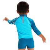 SPEEDO LONG SLEEVE PRINTED RASH TOP 003236-15137B Royal Blue Image 0