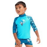 SPEEDO LONG SLEEVE PRINTED RASH TOP 003236-15137B Royal Blue Image 