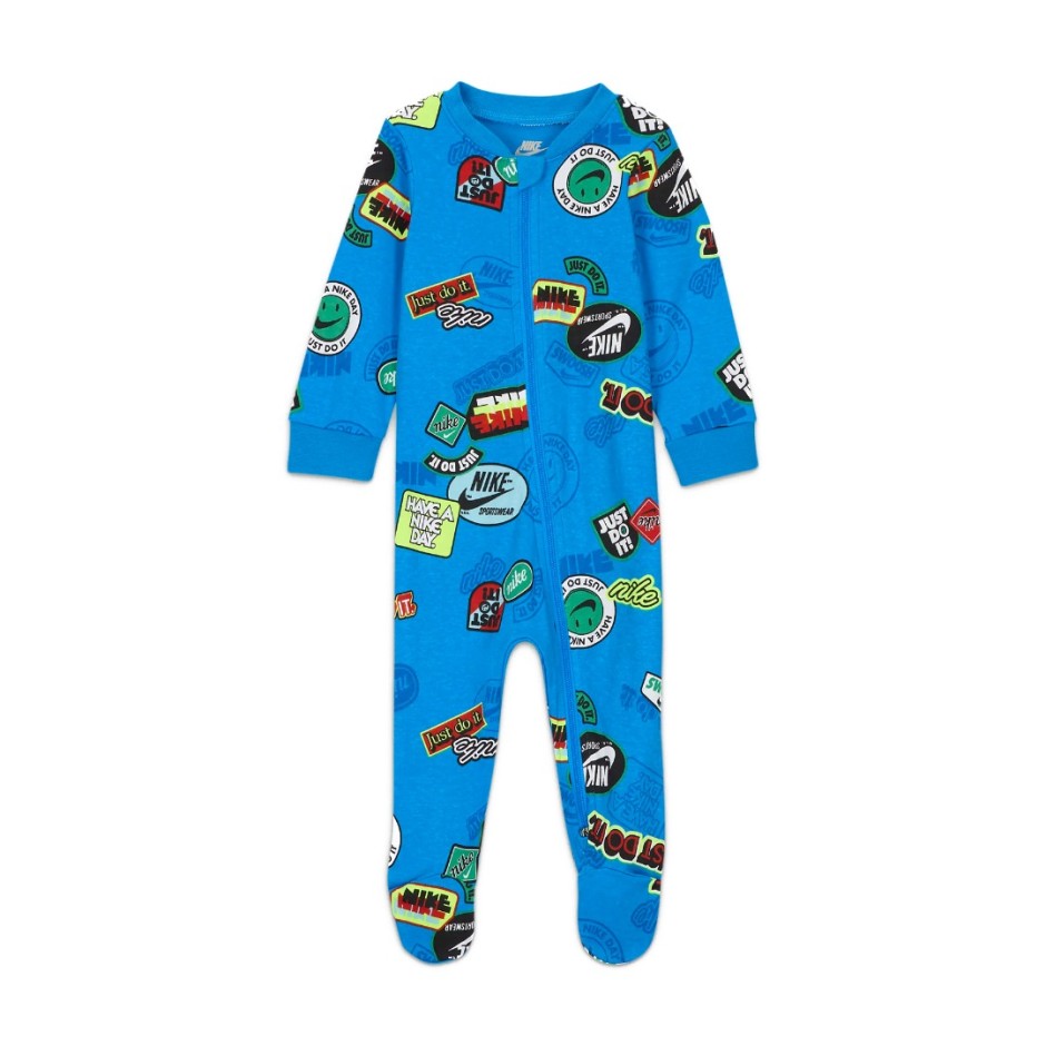 NIKE B NSW AOP FOOTED COVERALL 56L697-B68 Blue