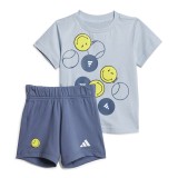 Βρεφικό Σετ Μπλε - adidas Sportswear X Smileyworld Summerset Εικόνα 
