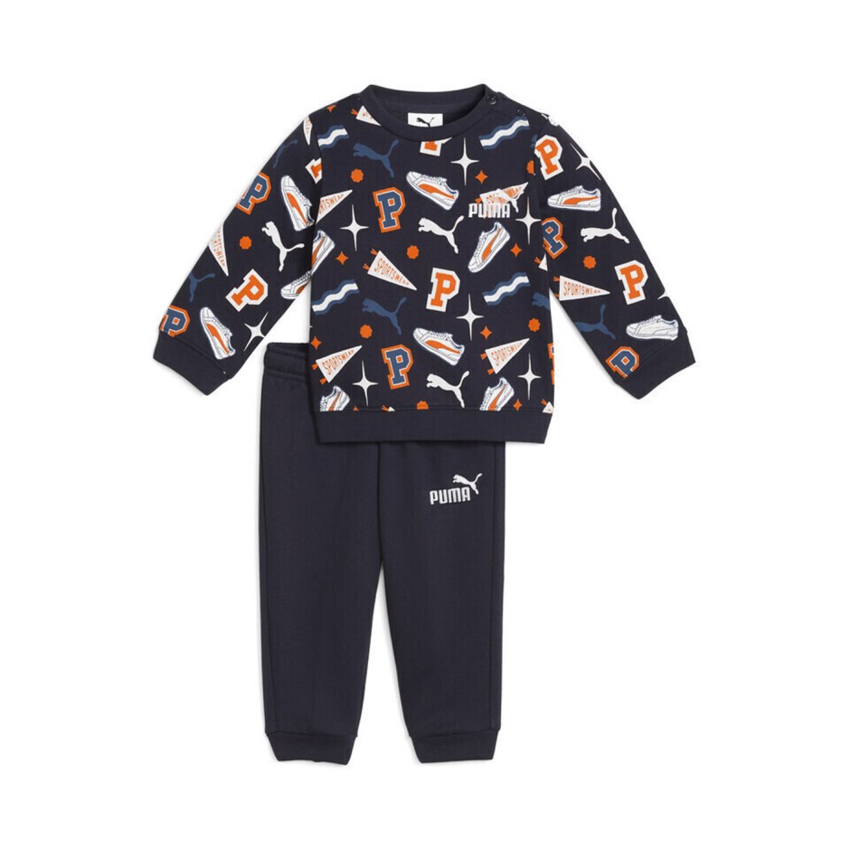 PUMA MINICATS AOP CREW SET FL INF 689731-16 Blue