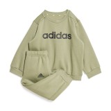 Βρεφικό Σετ Χακί - adidas Sportswear Linear Fleece Εικόνα 