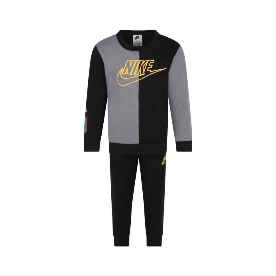 Βρεφικό Σετ Φόρμας NIKE B NSW AMPLIFY CREW JOGGER SET Μαύρο 