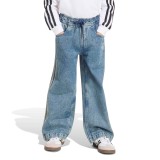 Παιδικό Τζιν Παντελόνι Σιέλ - adidas Originals Firebird Denim Εικόνα 