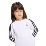 Kids' Long-Sleeve Top White - adidas Originals 3-Stripes Image 1
