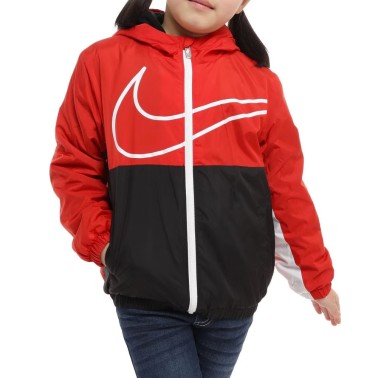 Nike Swoosh Windbreaker Κόκκινο - Παιδικό Αντιανεμικό Μπουφάν