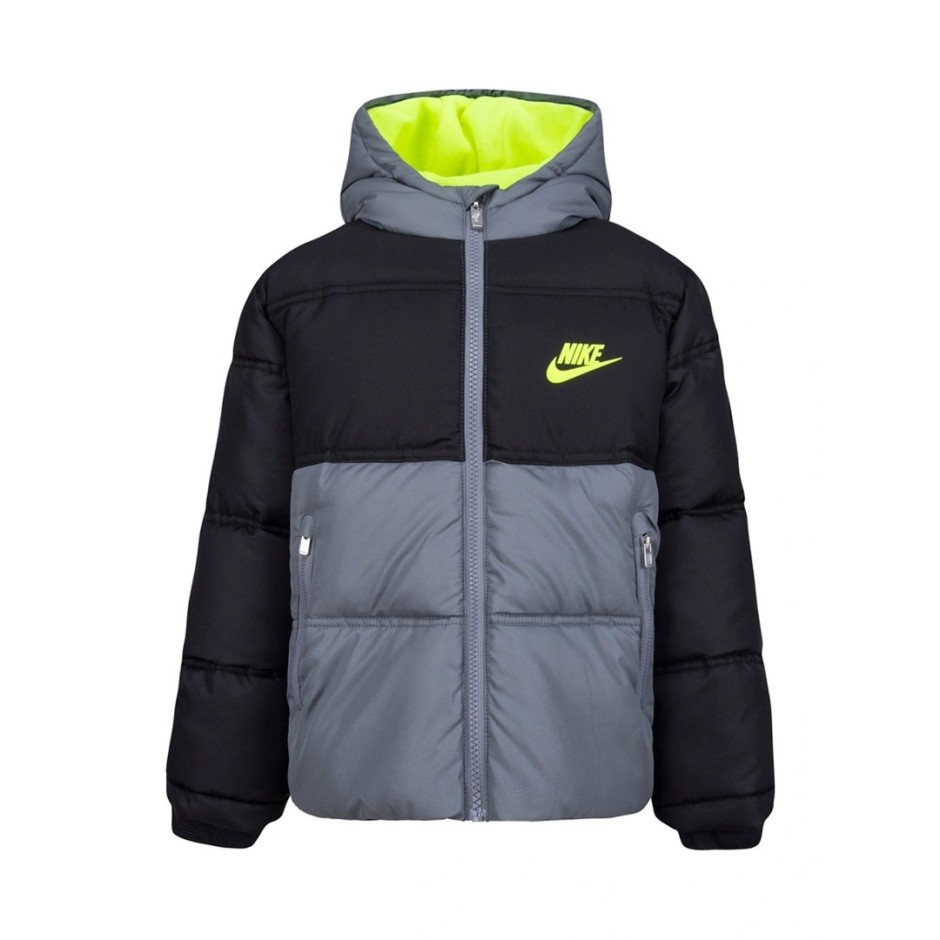 NIKE COLORBLOCK PUFFER JACKET Μαύρο 