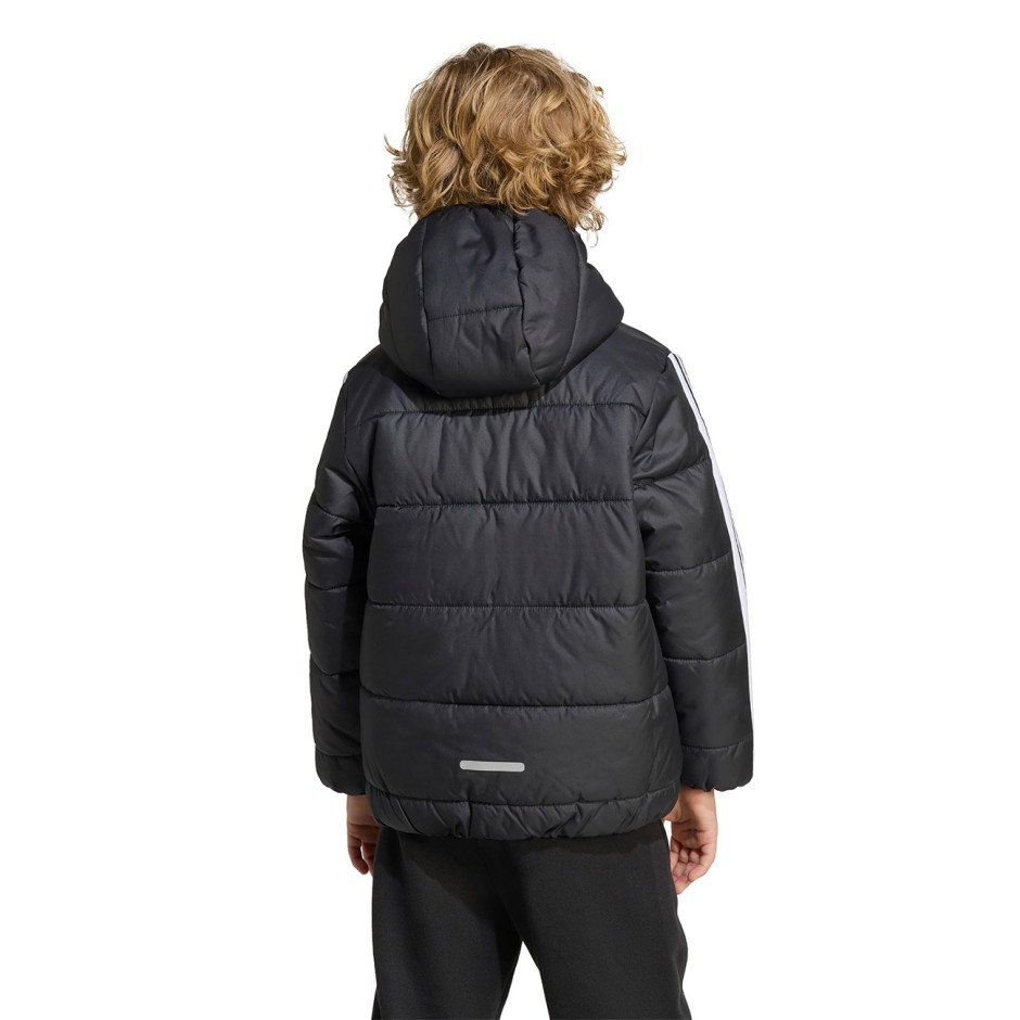 Παιδικό Μπουφάν Μαύρο - adidas Sportswear Essentials 3-Stripes Padded