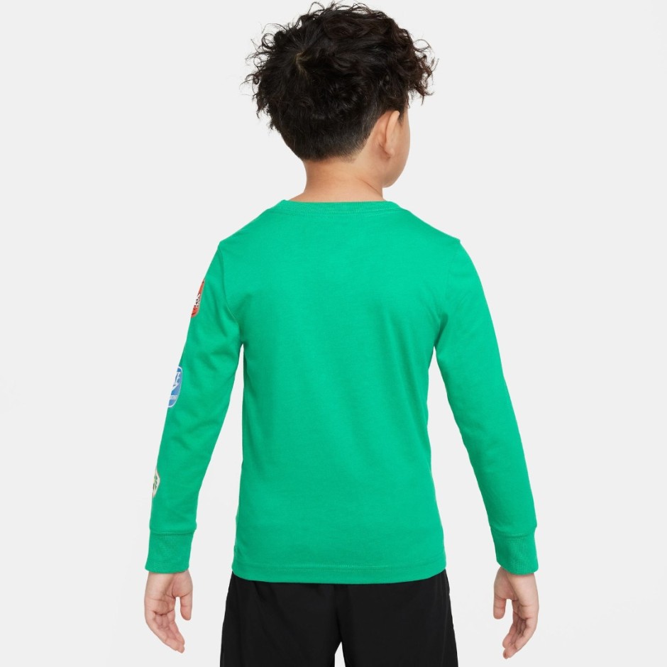 Παιδική Μακρυμάνικη Μπλούζα Πράσινη - Nike Retro Sticker
