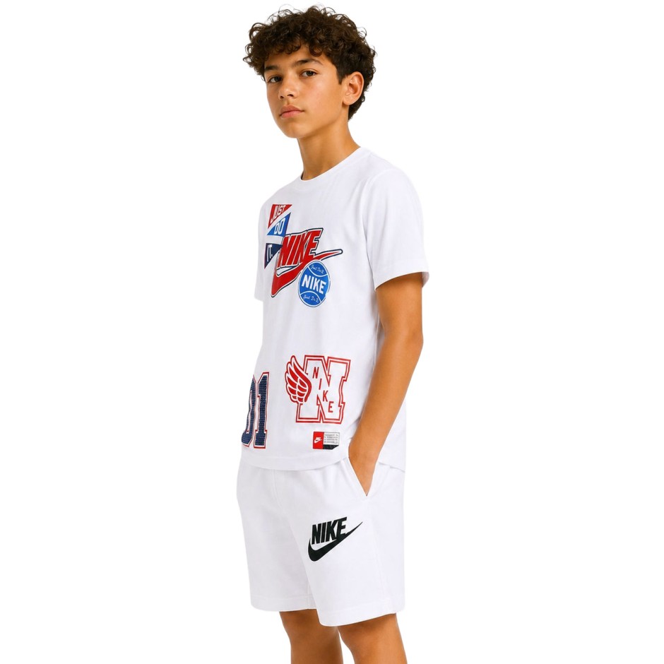 Παιδική Κοντομάνικη Μπλούζα Λευκή - Nike Multisport