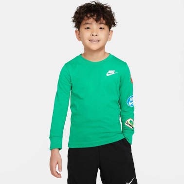 Παιδική Μακρυμάνικη Μπλούζα Πράσινη - Nike Retro Sticker