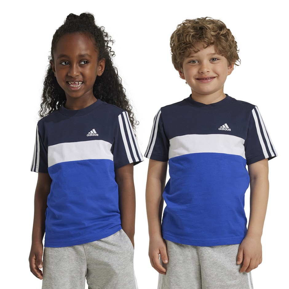 Παιδική Κοντομάνικη Μπλούζα Μπλε - adidas Sportswear Tiberio 3-Stripes