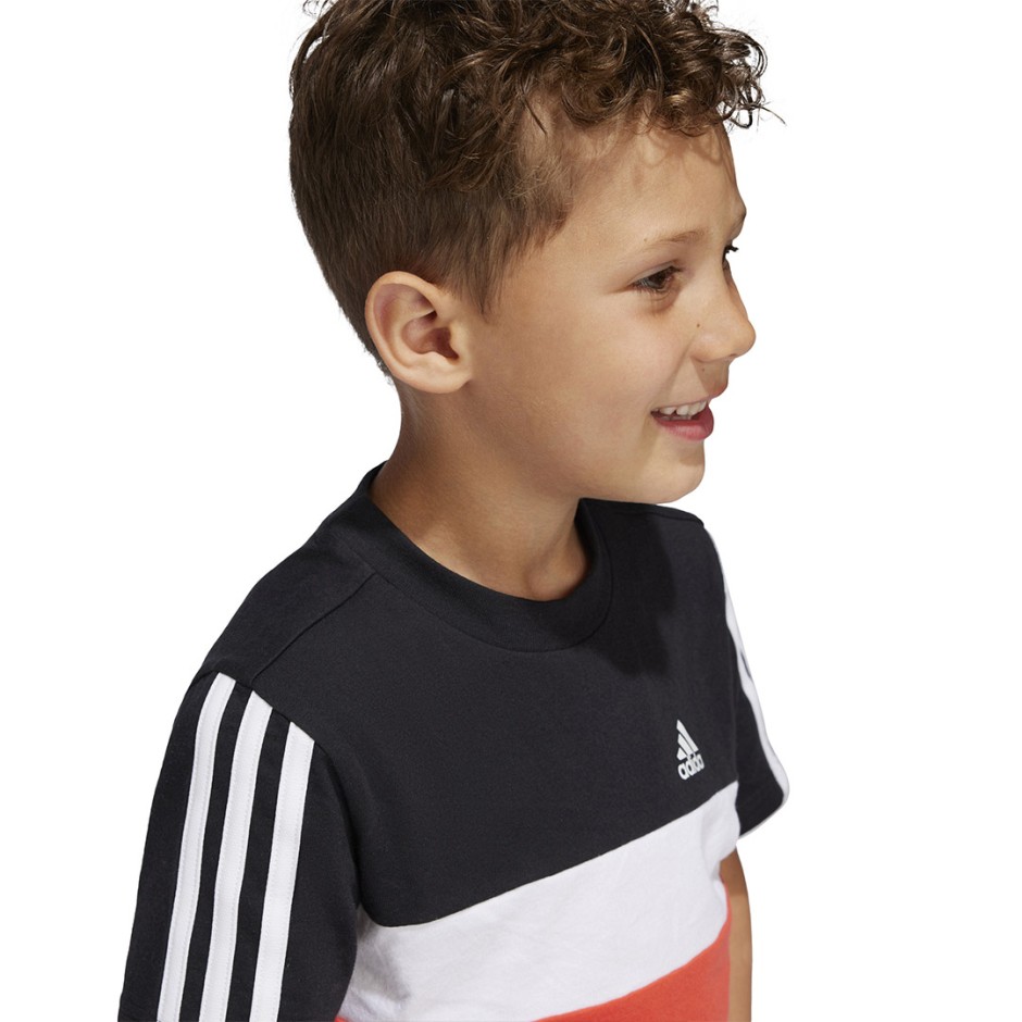 Παιδική Κοντομάνικη Μπλούζα Κόκκινη - adidas Sportswear Tiberio 3-Stripes