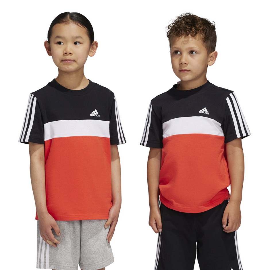 Παιδική Κοντομάνικη Μπλούζα Κόκκινη - adidas Sportswear Tiberio 3-Stripes