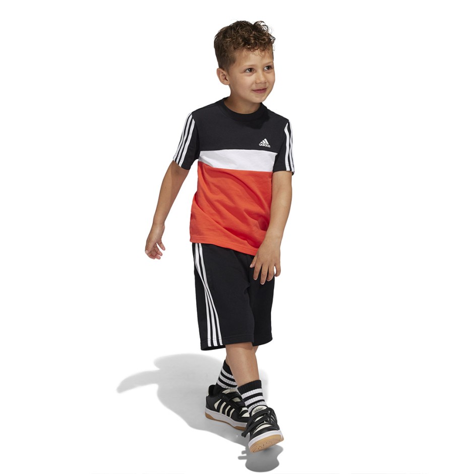 Παιδική Κοντομάνικη Μπλούζα Κόκκινη - adidas Sportswear Tiberio 3-Stripes