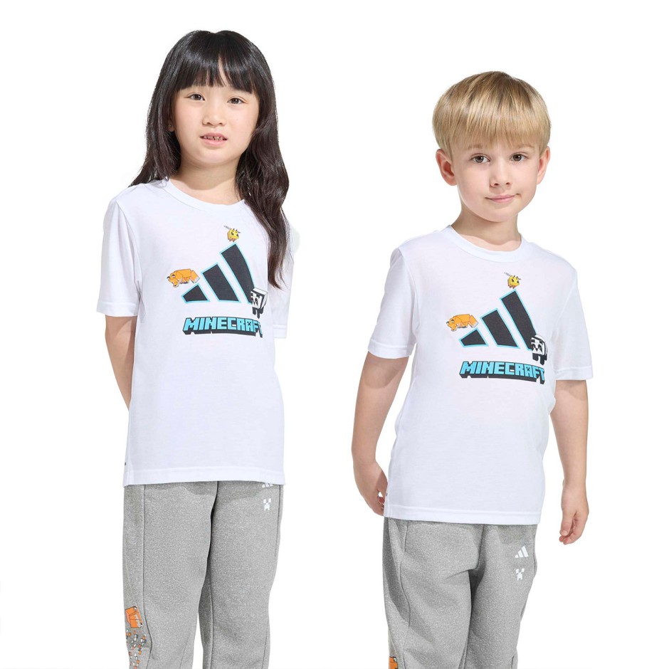 Παιδική Κοντομάνικη Μπλούζα Λευκή - adidas Sportswear Minecraft Training