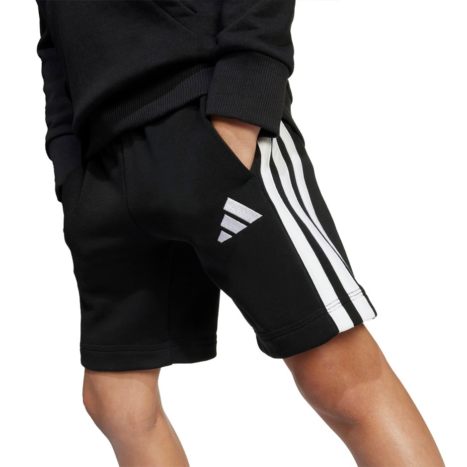 Παιδική Βερμούδα Μαύρη - adidas Sportswear Essentials 3-Stripes