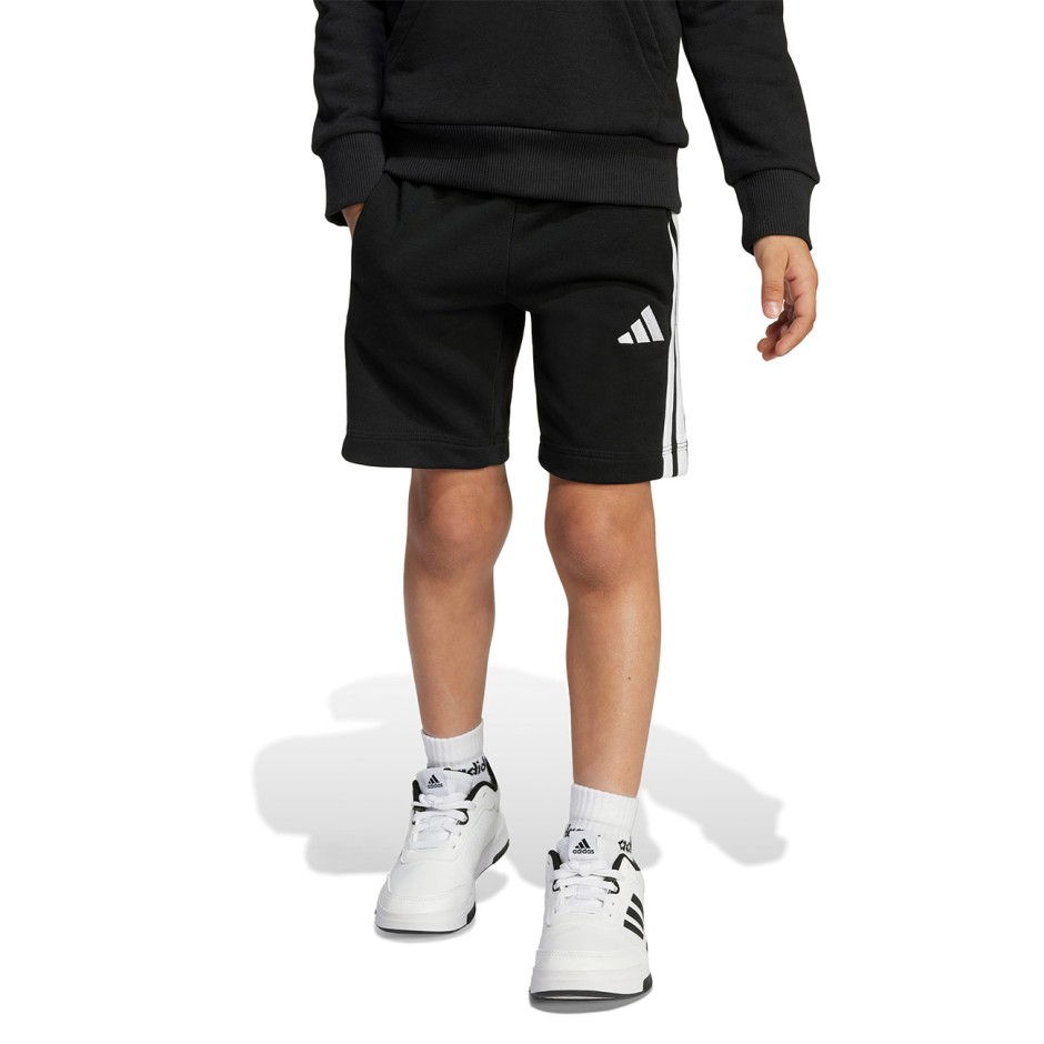 Παιδική Βερμούδα Μαύρη - adidas Sportswear Essentials 3-Stripes