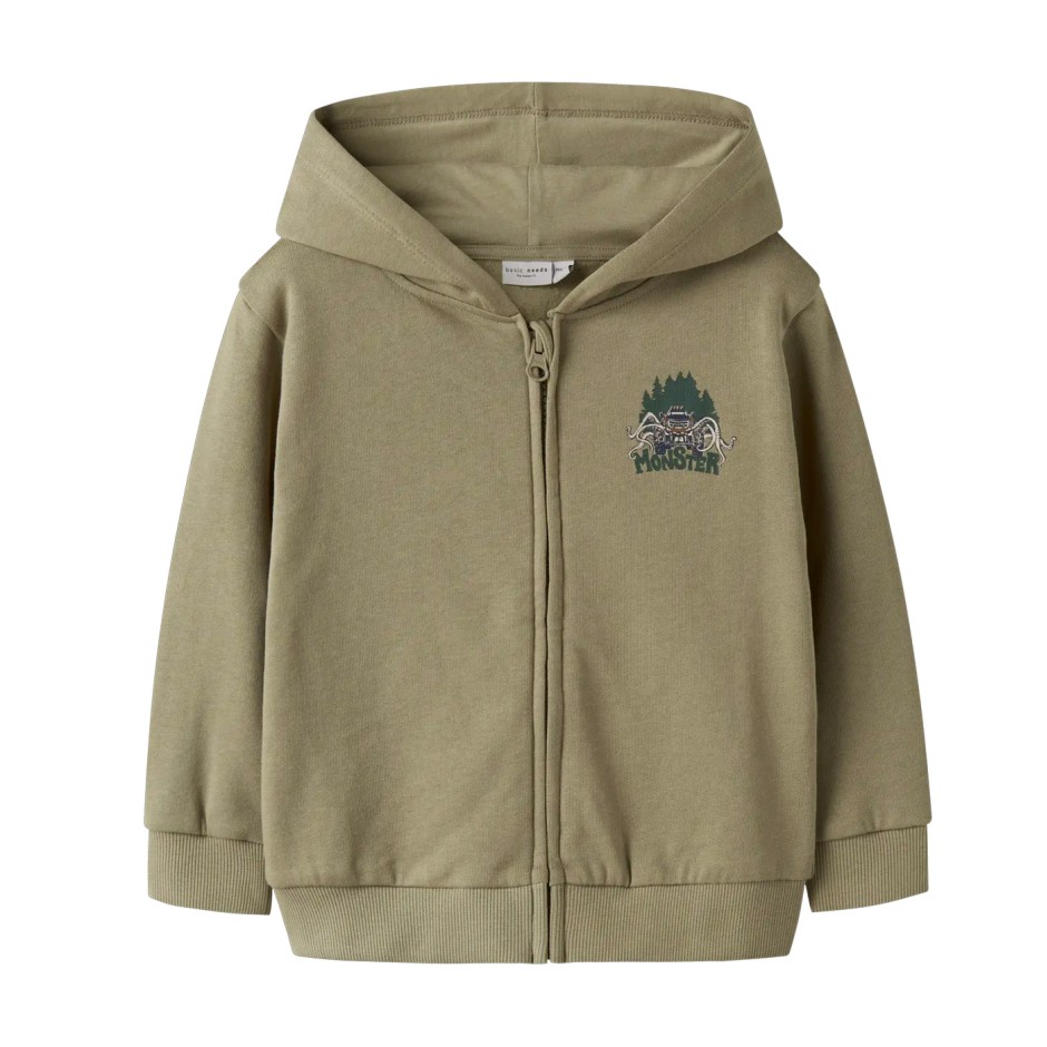 NAME IT NMMVOLTINUS NREG SWEAT CARD WH BRU 13249494-4877128 Κhaki