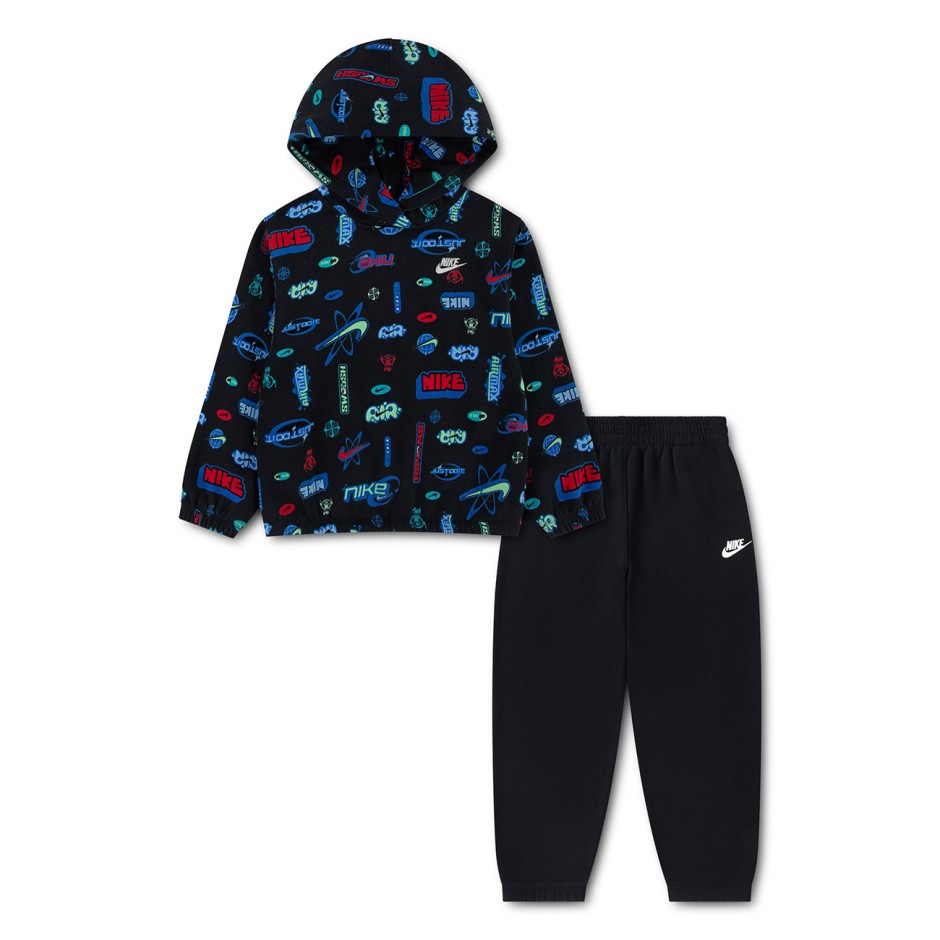 Παιδικό Σετ Φόρμας Μαύρο - Nike Sportswear Printed