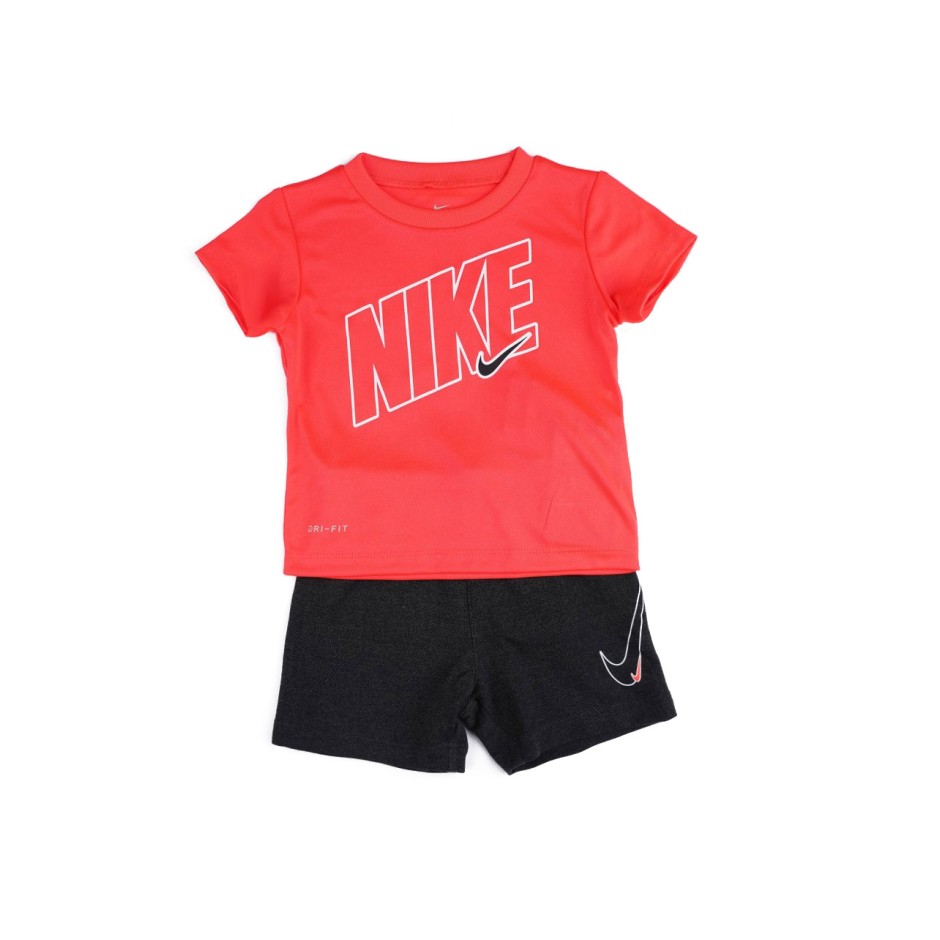 NIKE DRI-FIT SPORT T-SHIRT AND SHORTS 2-PIECE SET 86H589-K08 Colorful