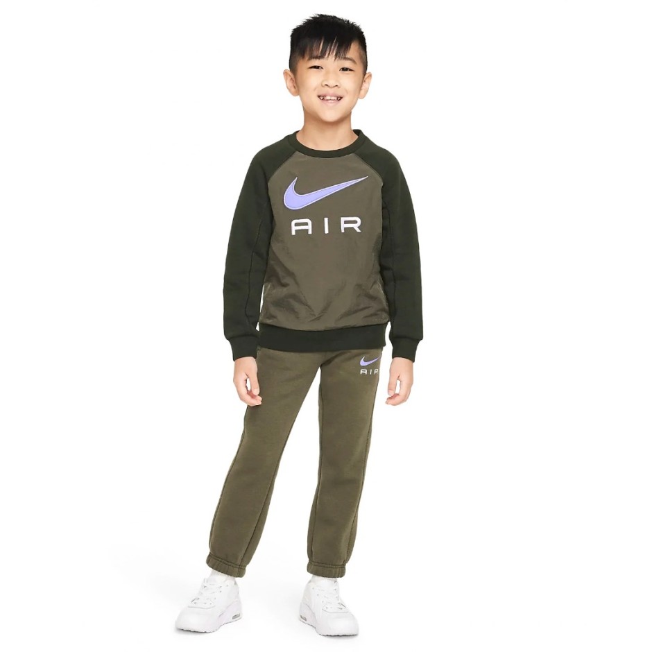 Παιδικό Σετ Φόρμας NIKE N NSW AIR CREW SET ΛΑΔΙ 