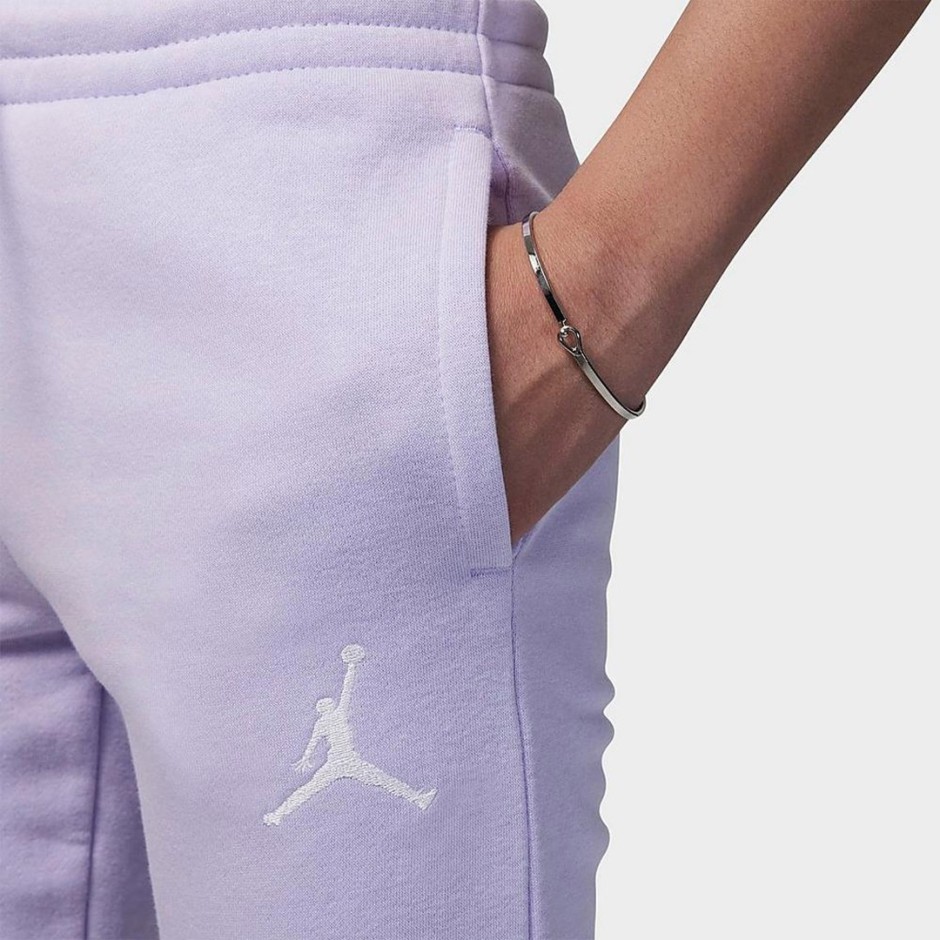 Jordan Icon Play Fleece Λιλά - Παιδικό Παντελόνι Φόρμα