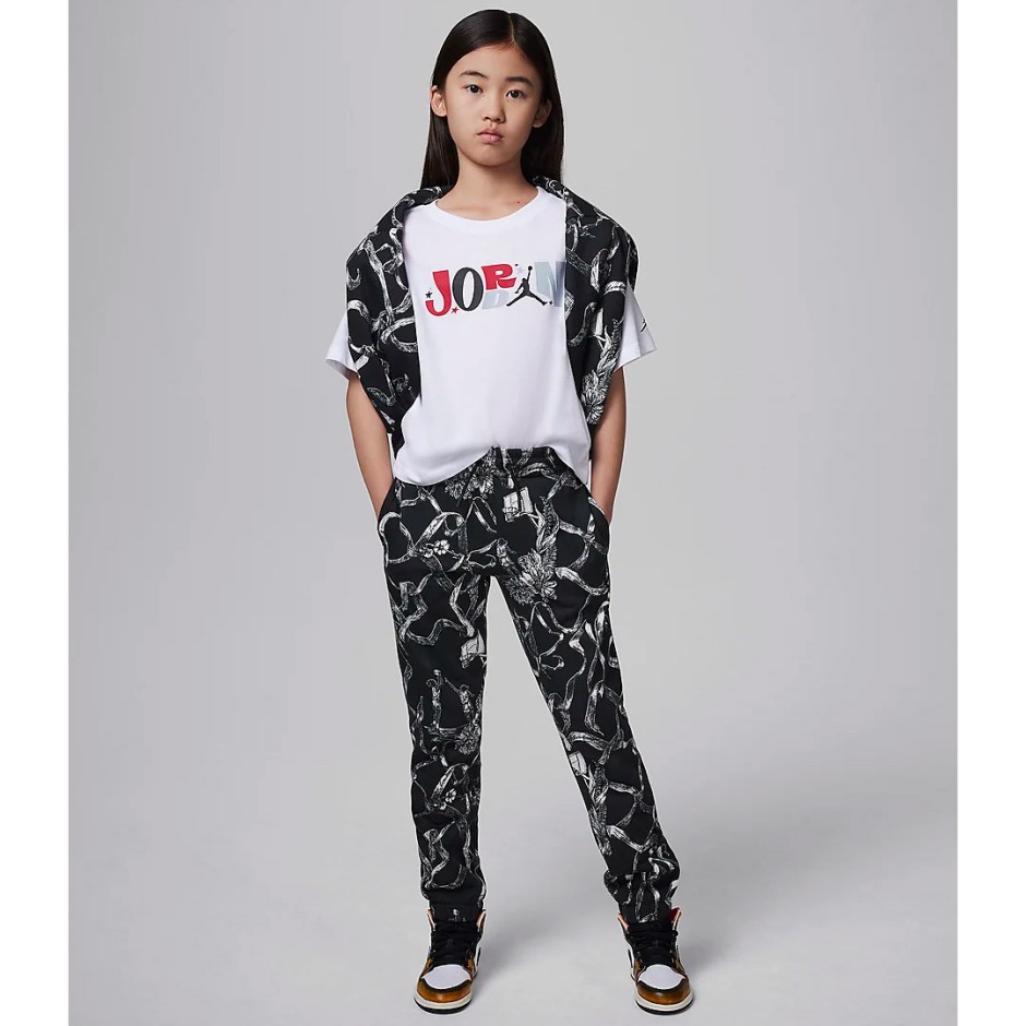 Παιδικό Παντελόνι Φόρμα Ανθρακί - Jordan Brooklyn Fleece Printed