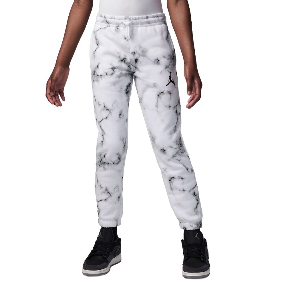 JORDAN ESSENTIALS PRINTED FLEECE PANTS Λευκό 