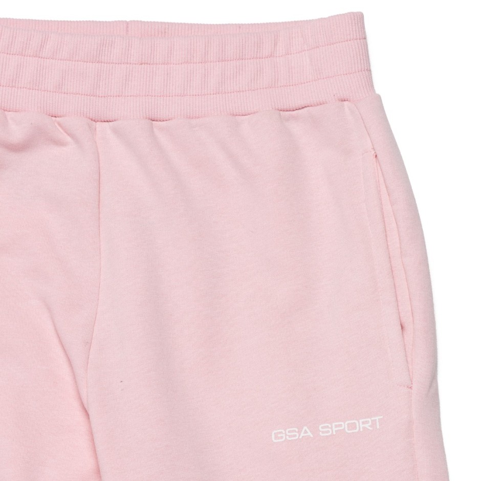 GSA SPORT COTTON JOGGER PANTS(BRUSHED) 28-3409-LIGHT PINK Pink
