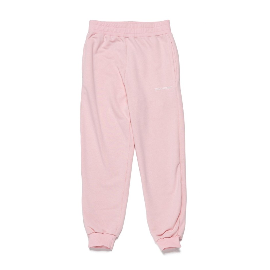 GSA SPORT COTTON JOGGER PANTS(BRUSHED) 28-3409-LIGHT PINK Pink