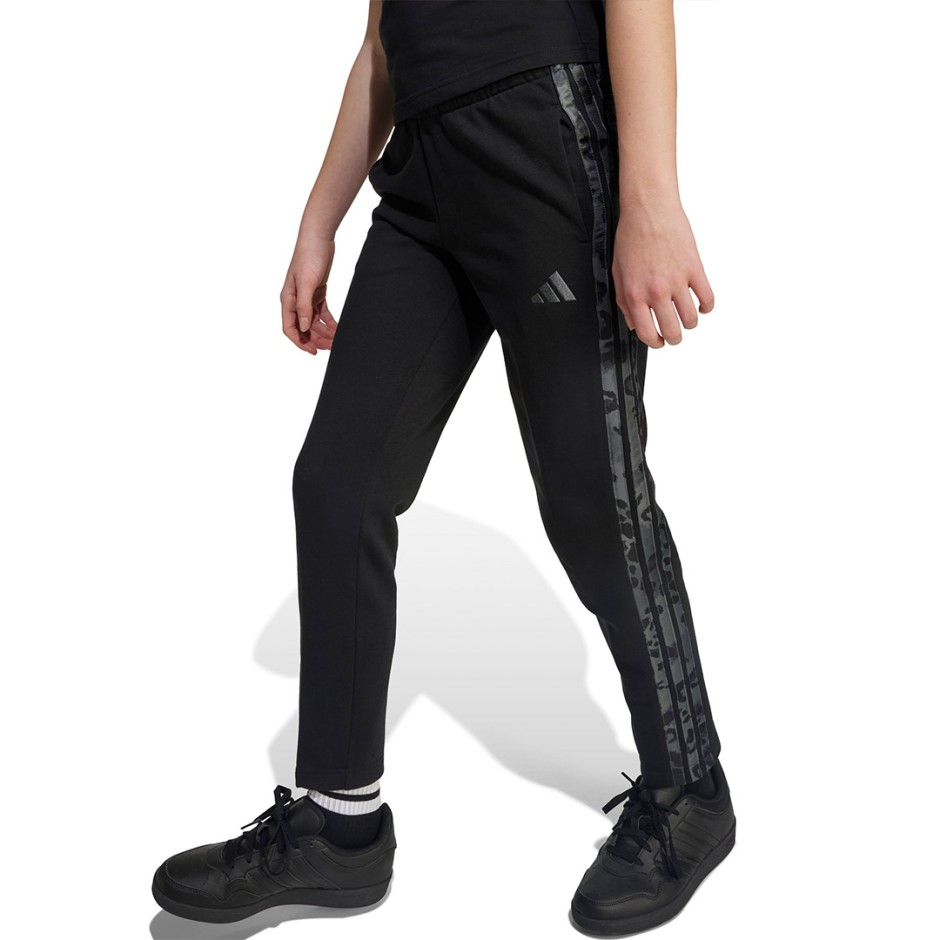 Παιδικό Παντελόνι Φόρμα Μαύρο - adidas Sportswear 3-Stripes Animal Print